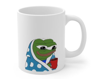 Rare Cozy Pepe Comfort Mug - Unique Internet Meme Collector&#39;s Cup for Beverage Lovers!