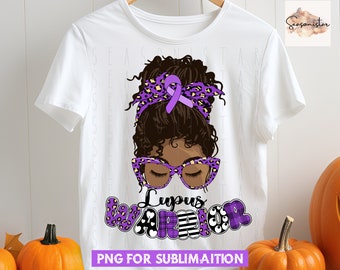 Leopardo guerrero lupus afro: lazo morado PNG (descarga digital)