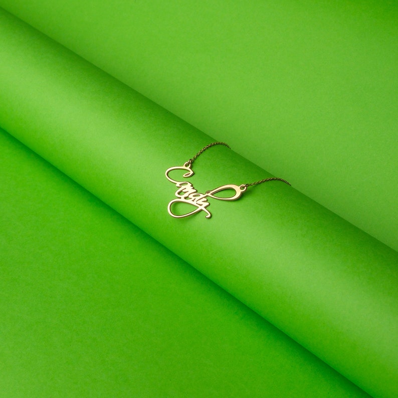 Custom Name Necklace, 14K Solid Gold Name Necklace, Name Necklace