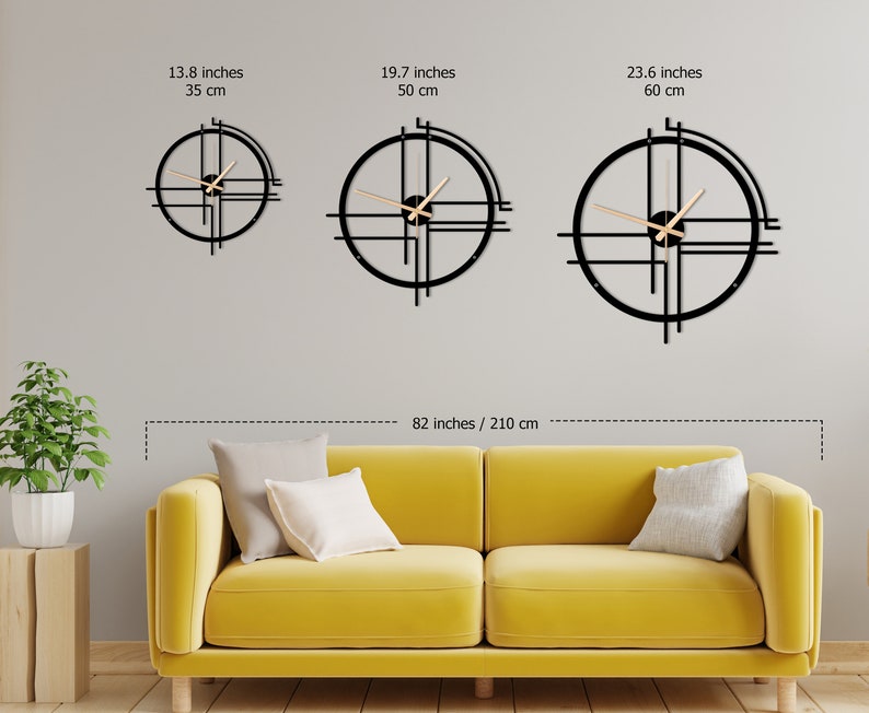 5 size options ;
View of size options on the wall
13.8 Inches / 35 cm
19.7 Inches / 50 cm
23.6 Inches / 60 cm