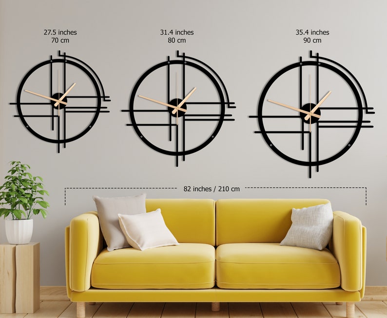 •	5 size options ;
View of size options on the wall
31.4 Inches / 80 cm
35.4 Inches / 90 cm