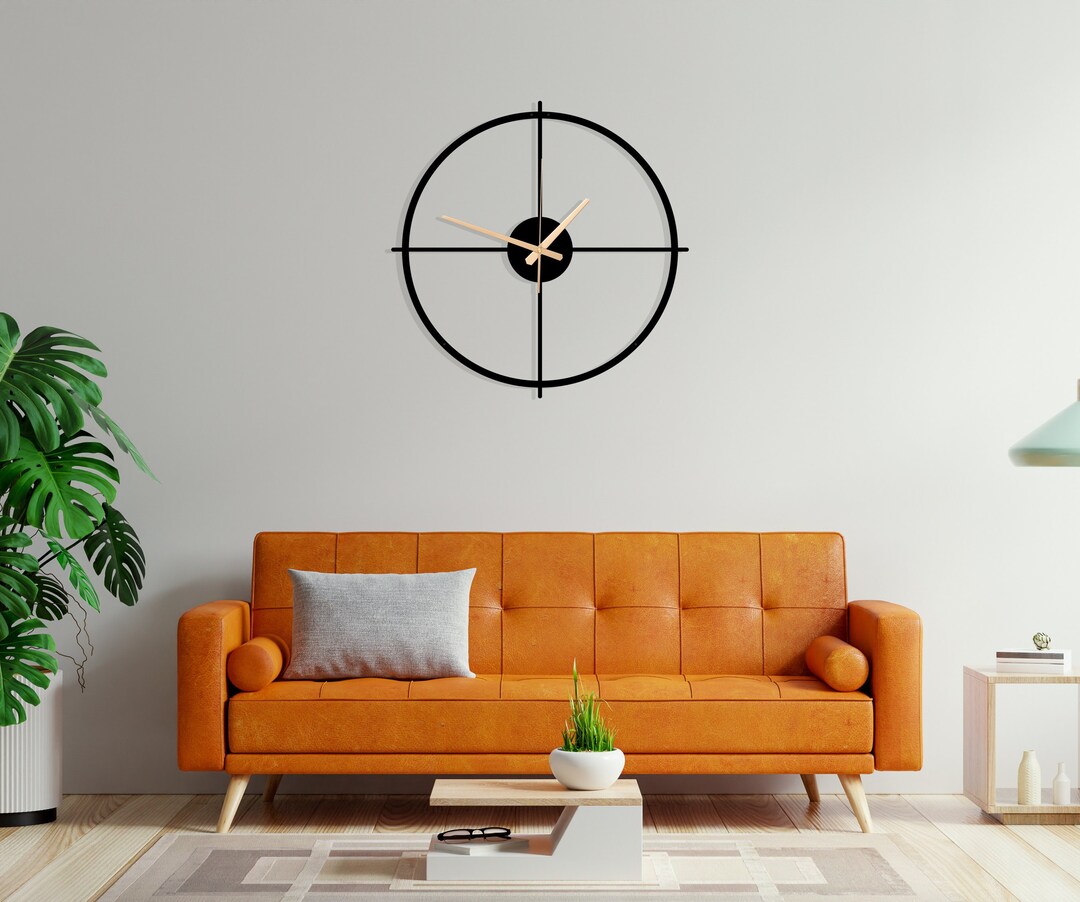 Minimalist Black Metal Wall Clock: Modern Home Decor - Etsy