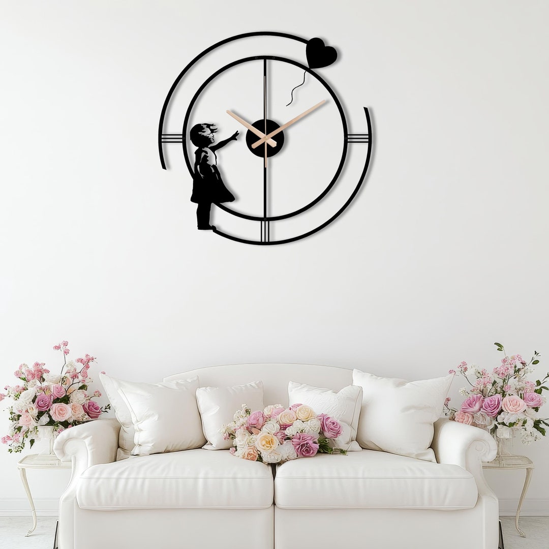 Wall Clock Flying Balloon カリモク BANKSY Super Rare] Banksy Balloon Girl Karimoku X Sync X Medicom