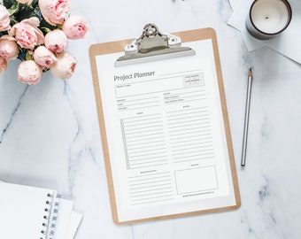 Knitting Project Planner: Notes Template (Digital PDF Download)