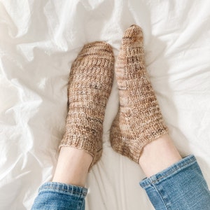 KNITTING PATTERN - Short and Strata Socks * Easy Socks Knitting Pattern * Sock Knitting Pattern * DK Weight Socks