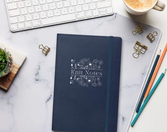 Hardcover bound notebook - Knit Notes, Knitting Journal, Custom Knitting Project Journal, Notebook for Knitting, Crotchet Journal