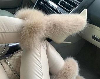 British fur ankle boot