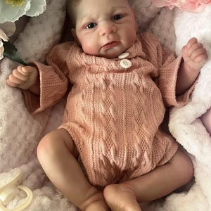 Artist Made Newborn Open Eye Reborn Baby Girl Matilda 17” Painted Hair