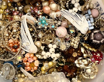 Vintage Modern Costume Jewelry - Bulk Mystery Bags for Crafters, Artists, & Creators