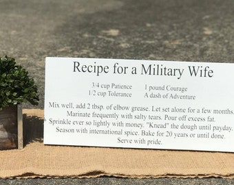 Military Wife Décor Gift for Military Spouse Home Décor Sign Deployment Gift Military Christmas Gift for Anniversary Milso Wall Sign