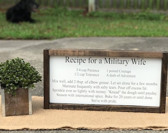 Military Wife Décor Gift for Military Spouse Home Décor Sign Deployment Gift Military Christmas Gift for Anniversary Milso Wall Sign