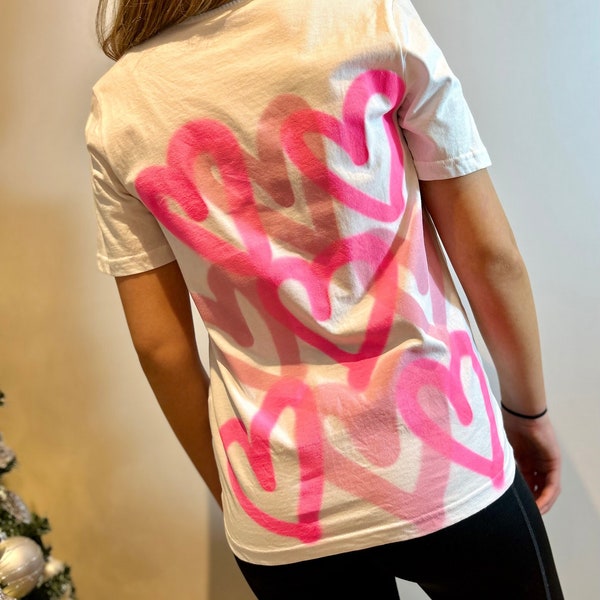 Sprayed with Love - Personal Spray Heart T Shirt - Teenage Clothing - Age 12/13 - 152 cms