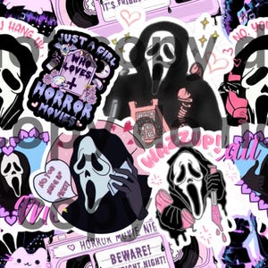 Girly Halloween Horror Collage  Seamless File
