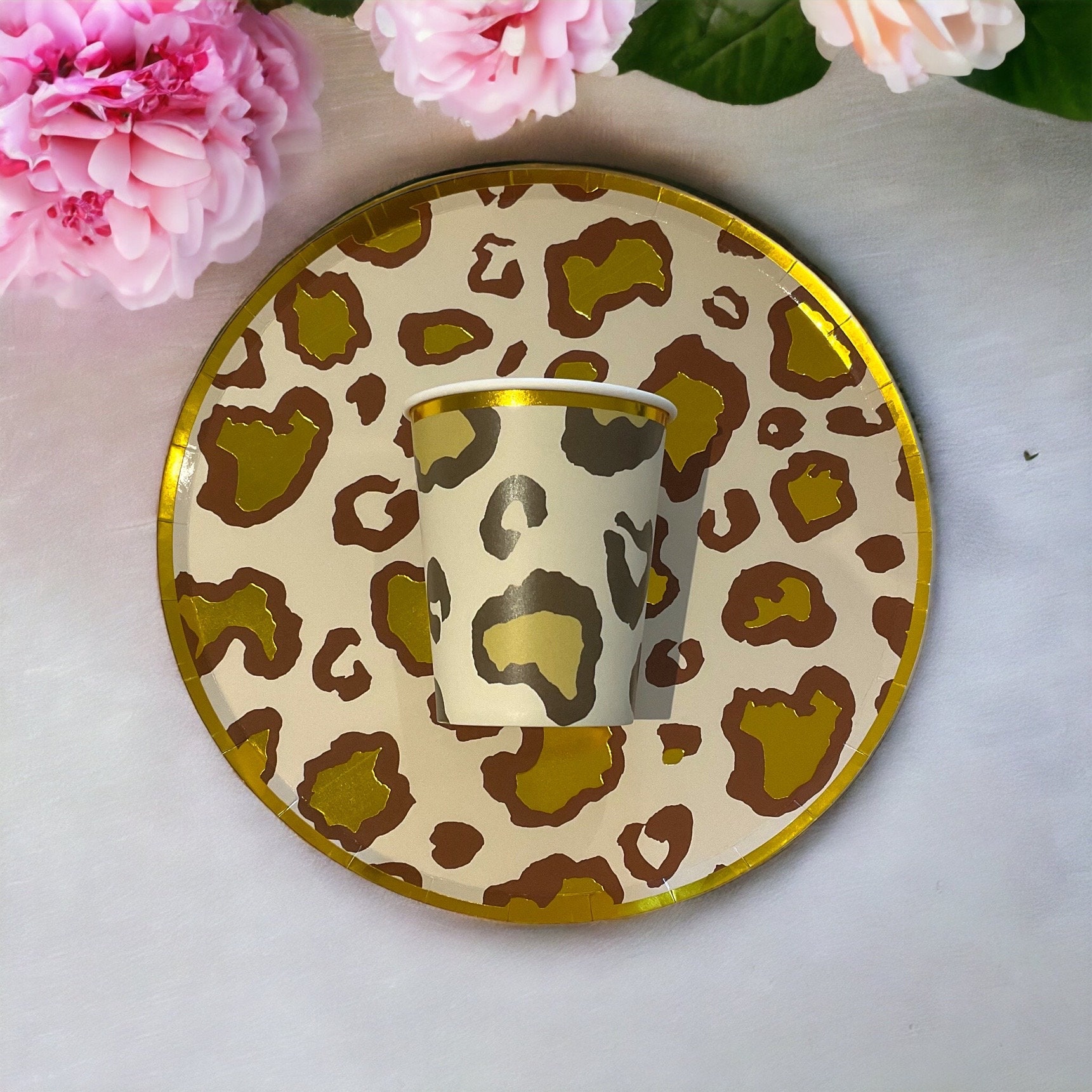 Vajilla leopardo Etsy Espana