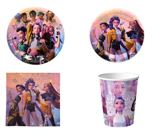 K Pop Party Tableware Set | Cups, Plates and Napkins