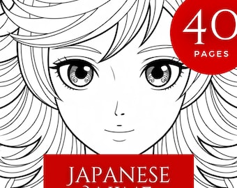 Entfliehen Sie dem Tag mit Anime Colouring|Calm, kreatives Malbuch| Japanische Mangakunst|Färbung in Anime|Tierzeichnungen|Augenfarbe