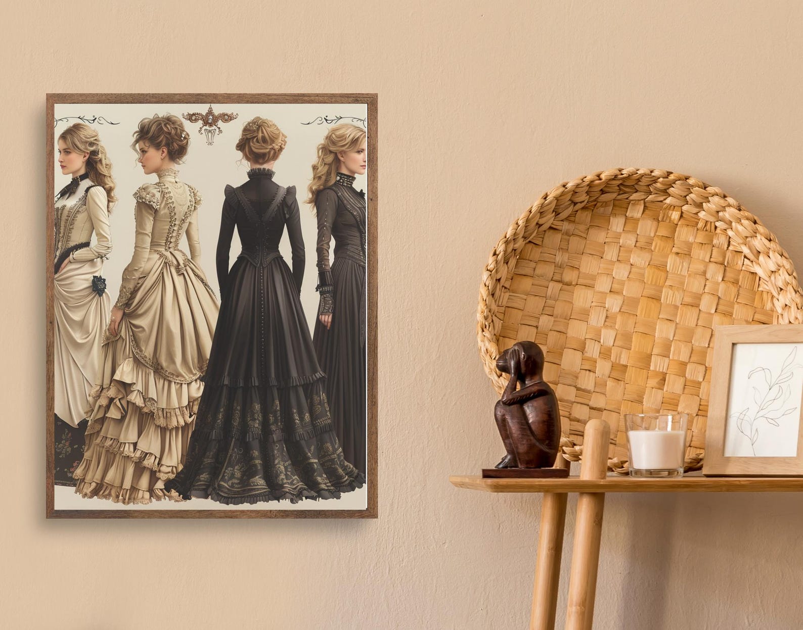 Victorian Fashion Illustration: 19th Century Gowns (PNG + JPEG ...