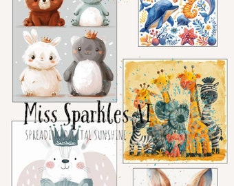 Enchanting Animal Illustrations– MidJourney Prompts &Image Bundle Midjourney Prompts,Prompts for Kawaii |Prompt for cute sticker|mid journey