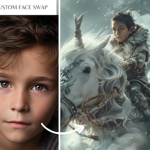 Fantasy Adventure Boy and Dragon | Custom Astronaut Portraits| face editing| Custom Portrait| face swap| custom pictures gift| face-swap