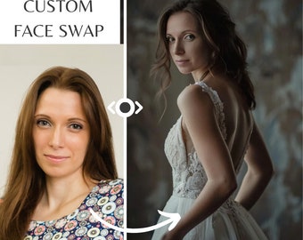 Bride Custom Portraits| turn Your Photo into a Bride Custom Portraits|custom picture| 5 different options| photo face swap| customized photo