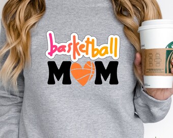 Cute Basketball Mom Sweatshirt, Basketball Mom Gift, Mom Gameday Sweat