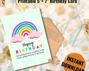 Rainbow Birthday Card