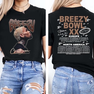 Chris Brown Tour Shirt, 2025 Chris Brown Tour Breezy Bowl XX T-Shirt, Chris Brown Graphic Shirt, Chris Brown Fan Gift Tee, Chris Brown Merch