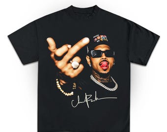 Chris Brown Middle Finger tee Chris Brown Breezy Bowl XX Tour 2025 TShirt Chris Brown shirt Middle Finger TShirt tour tee