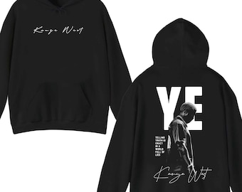 Koszulka Kanye Graphic Tee, koszulka YE West Vintage Streetwear, długie rękawy i bluzy dostępne Fan 2 Side