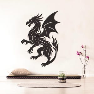Dragon Metal Wall Art, Mythical Beast, Man Cave Sign, Unique Gothic Wall Art, Anicent Metal Dragon Decor, Dragon Art, Gifts for Boyfriend