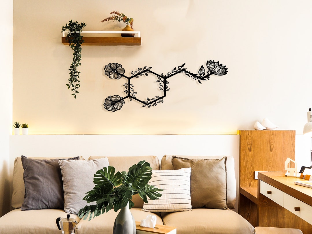 Dopamine Molecule Metal Wall Art Dopamine Wall Decor Wall - Etsy