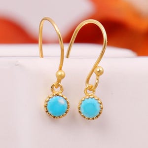 Genuine Turquoise Earrings, 925 Sterling Silver Handmade Earrings, Dangles Drop Earrings, Earring Jewelry, Gift For Her