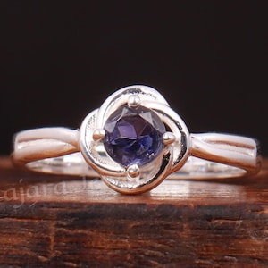 Dainty Amethyst Ring, 925 Sterling Silver Ring, Solitaire Ring, Handmade Women Ring, Engagement Ring, Bohemian Jewelry, Gift For Her