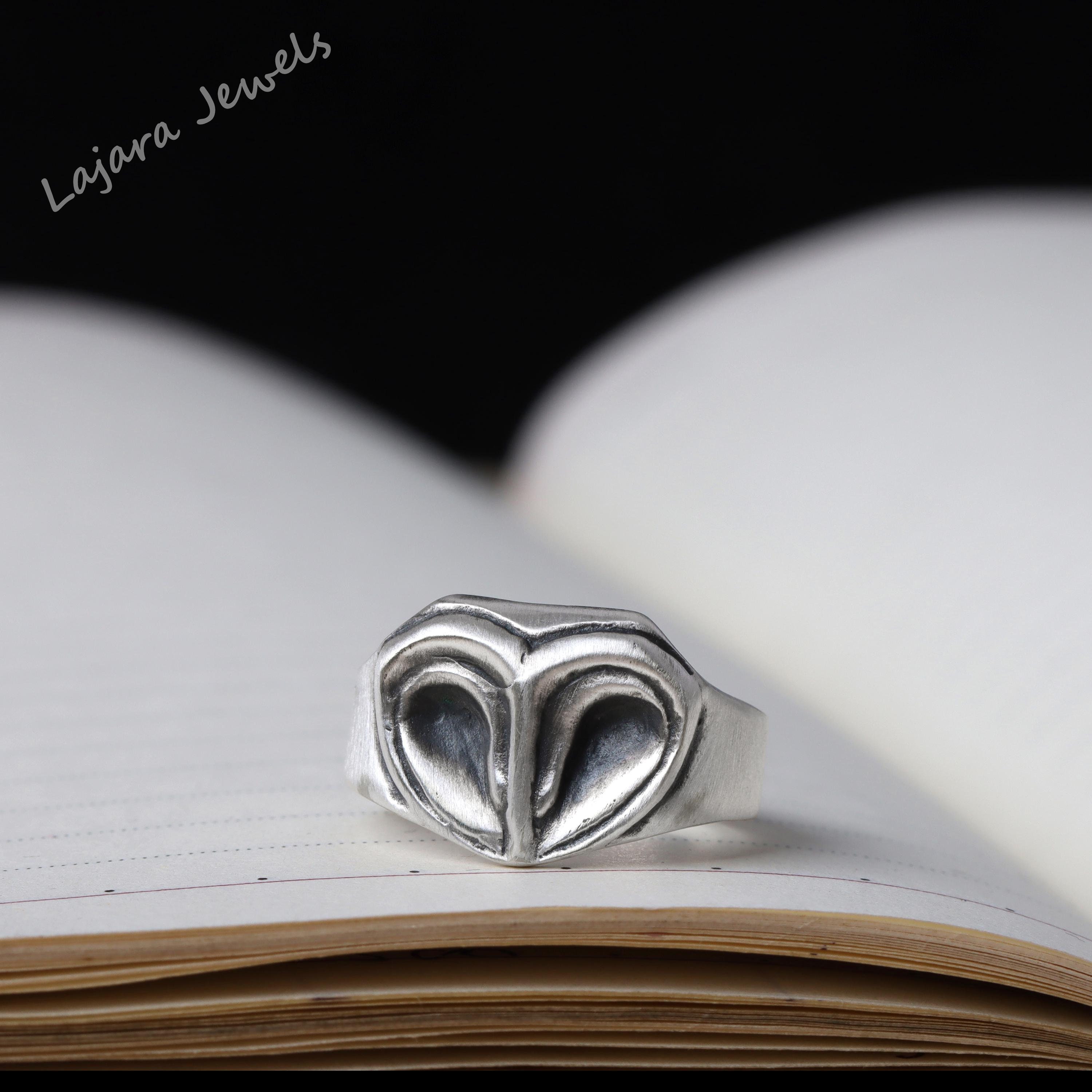 Sterling Silver Owl Ring: Handmade Boho Animal Jewelry