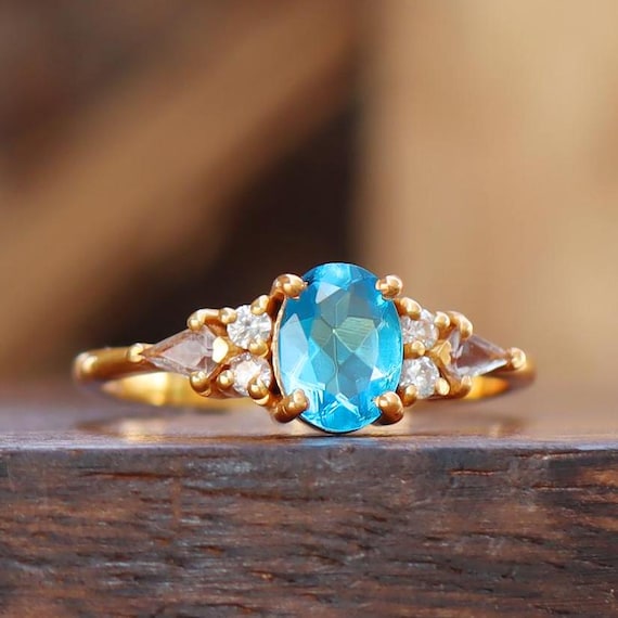 ANILLO TOPACIO AZUL, PLATA 925 MM. - 790060 TA