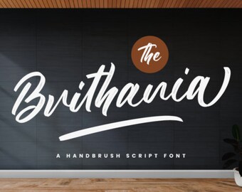 The Brithania Font, Scary Font, Modern Font, Handwritten Font, Signature Font, Calligraphy Font, Classic Boho Font, Elegant Font