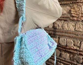 Crochet bag I Handmade bag crochet I Mini crochet hanbag I Colorful Soft Crochet Bag I Crochet Purse I Colorful Crochet Purse I Shoulder Bag