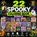 Spooky Coloring Book Bundle for Kids and Adults, 850+ Printable Pages PDF, Cozy Cute Witchy Halloween & Hygge Coloring Books
