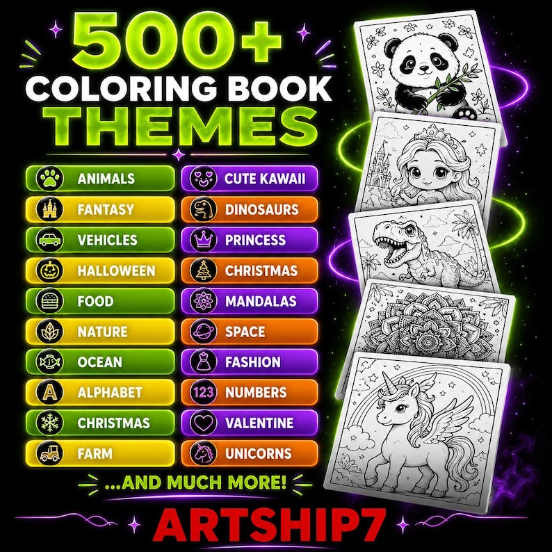 500,000+ Kids Learning Bundle PLR MRR | Printable Worksheets, Coloring Pages, Busy Books, Homeschool PDF & Canva Templates