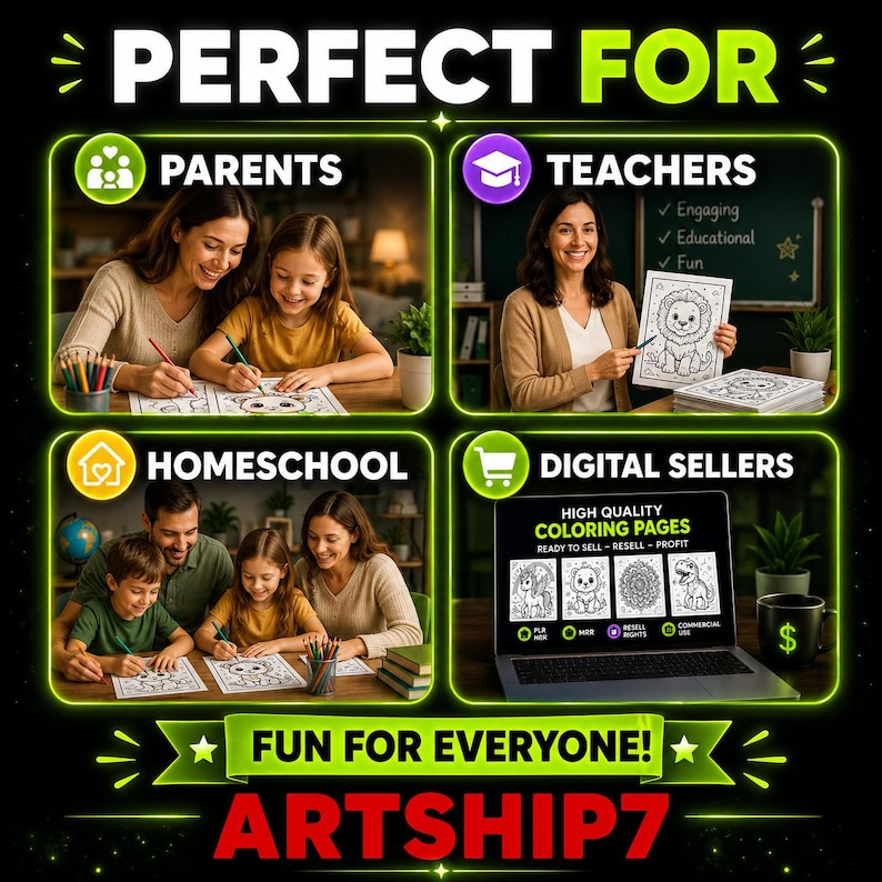 500,000+ Kids Learning Bundle PLR MRR | Printable Worksheets, Coloring Pages, Busy Books, Homeschool PDF & Canva Templates