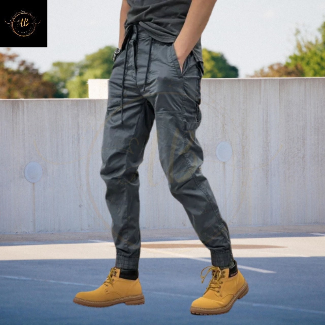 Military Olive Cotton Solid Capri 3/4Th Cargo Pants