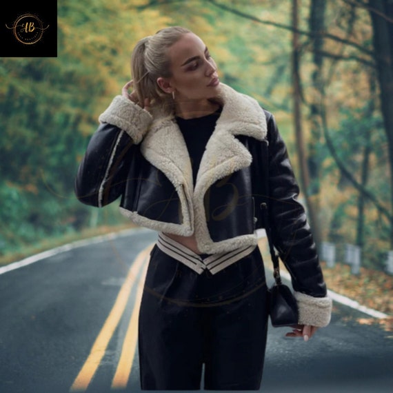 Warm faux leather jacket clearance