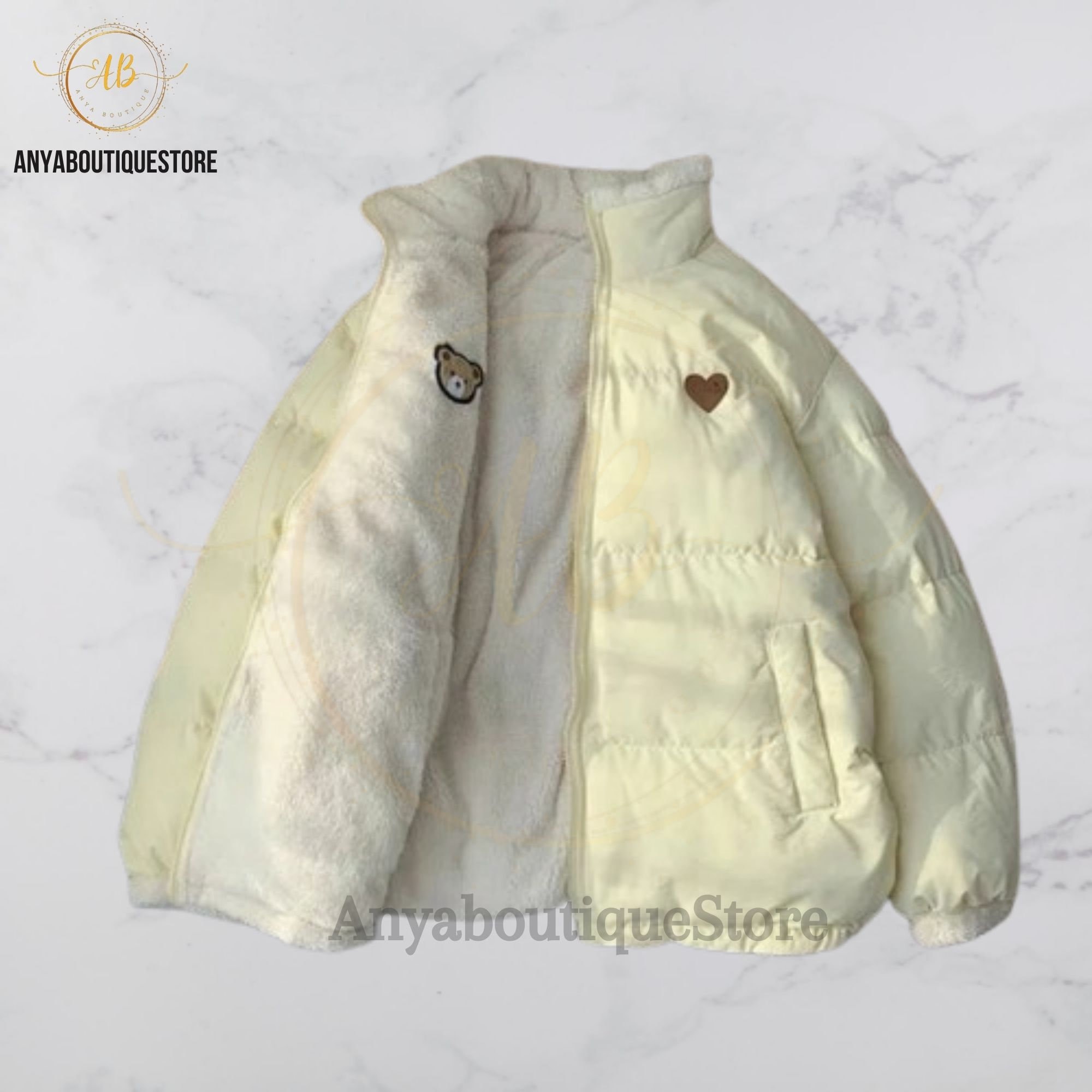 Hooded open front lamb wool coat cheap