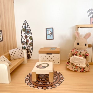 Boho Puppenhaus-Aufkleber, Puppenhaus-Aufkleber für Ikea Flisat Puppenhaus, Ikea Hack, Puppenhaus-Aufkleber für Puppenhaus-Makeover Bild 3