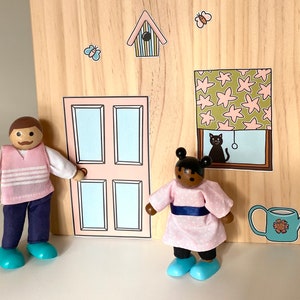 Boho Puppenhaus-Aufkleber, Puppenhaus-Aufkleber für Ikea Flisat Puppenhaus, Ikea Hack, Puppenhaus-Aufkleber für Puppenhaus-Makeover Bild 8