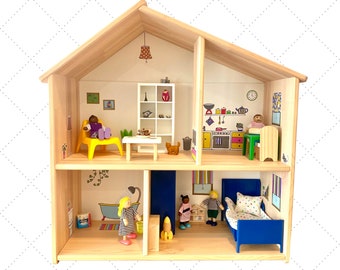 Stickers maison de poupée pour maison de poupée Ikea Flisat, hack Ikea, Stickers maison de poupée pour relooking de maison de poupée