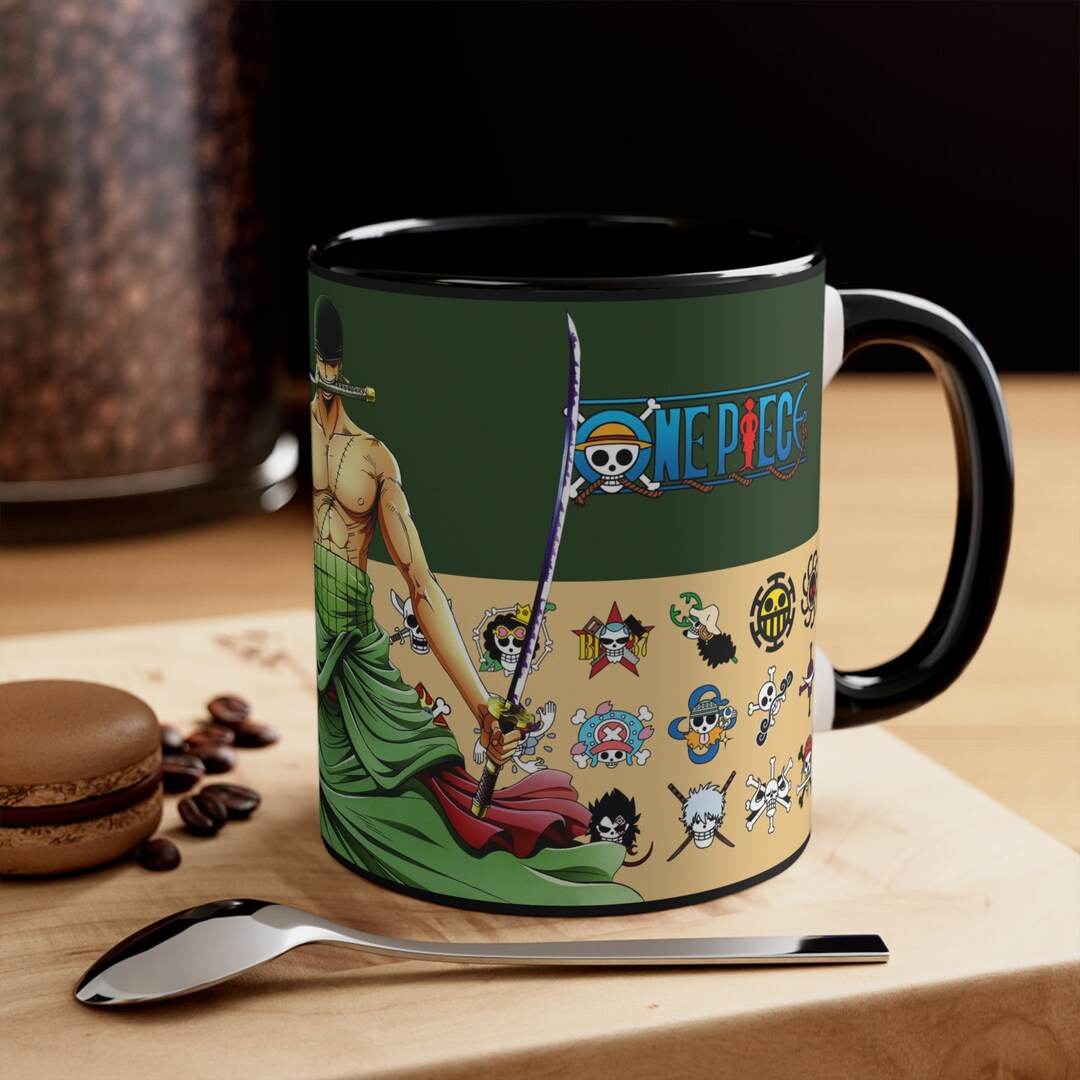 Zoro One Piece Anime Mug Unique Collectible Gift for Fans Accent Coffee ...