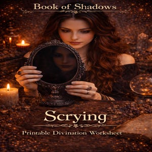 Black Mirror Scrying Worksheet: Divination Guide & Spiritual Practice