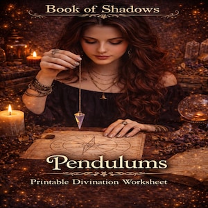 Hoja de trabajo de radiestesia con péndulo: Guía del Libro de las Sombras y práctica de adivinación