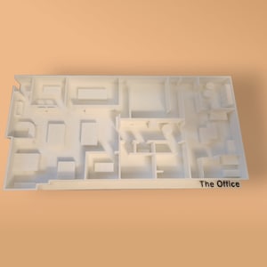 The Office Floorplan with Title 3D Printed